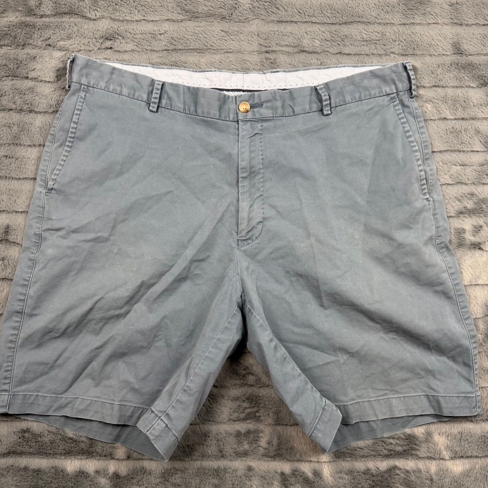 Peter Millar Mens 38 Blue Crown Comfort Flat Front Chino Shorts Golf 11842